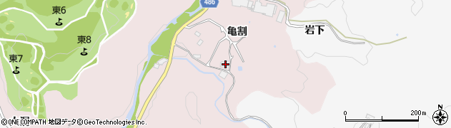 愛知県豊田市御作町（亀割）周辺の地図