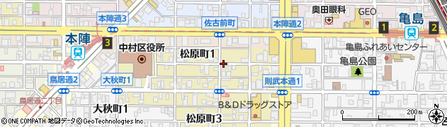 愛知県名古屋市中村区松原町1丁目周辺の地図