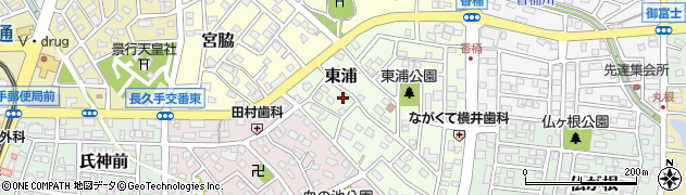 愛知県長久手市東浦1403周辺の地図