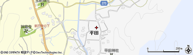 千葉県勝浦市平田周辺の地図