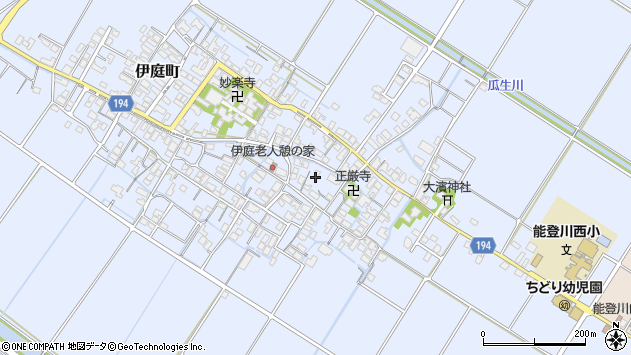 〒521-1235 滋賀県東近江市伊庭町の地図
