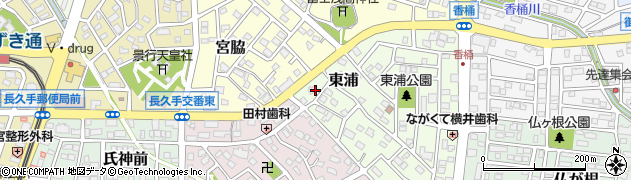 愛知県長久手市東浦1603周辺の地図
