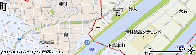 愛知県あま市下萱津砂入周辺の地図