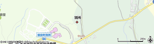 愛知県豊田市西中山町（別所）周辺の地図