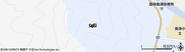 岡山県鏡野町（苫田郡）女原周辺の地図