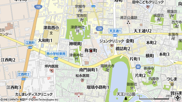 〒496-0852 愛知県津島市祢宜町の地図