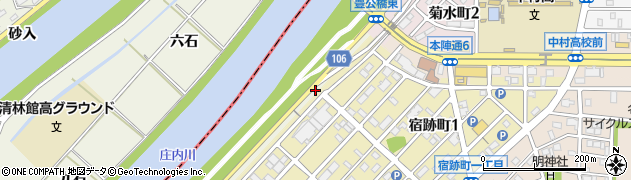 愛知県名古屋市中村区稲葉地町（外野）周辺の地図