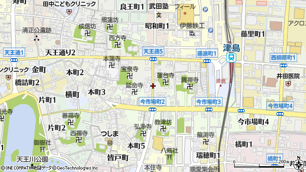 〒496-0804 愛知県津島市弥生町の地図