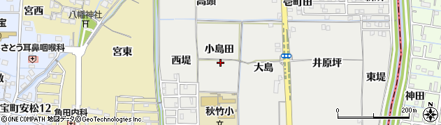 愛知県あま市七宝町秋竹小島田周辺の地図