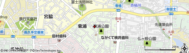 愛知県長久手市東浦611周辺の地図