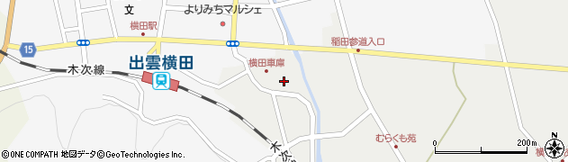 奥出雲交通株式会社　横田車庫周辺の地図