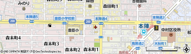 無添くら寿司 名古屋本陣店周辺の地図