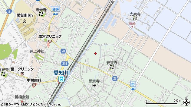 〒529-1313 滋賀県愛知郡愛荘町市の地図