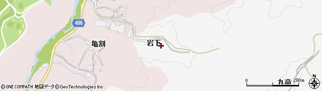 愛知県豊田市松嶺町（岩下）周辺の地図