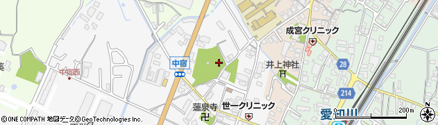 滋賀県愛荘町（愛知郡）中宿周辺の地図