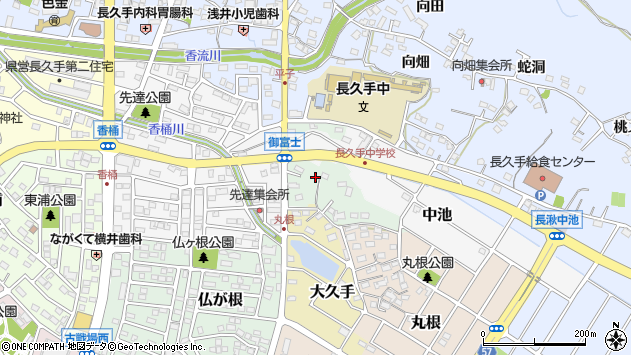 〒480-1107 愛知県長久手市下権田の地図