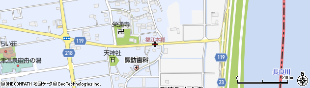 福江本郷周辺の地図