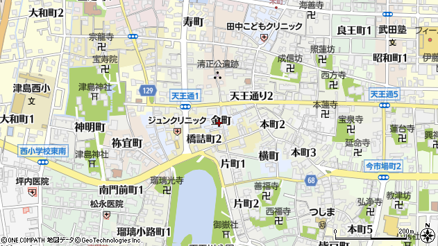 〒496-0824 愛知県津島市金町の地図