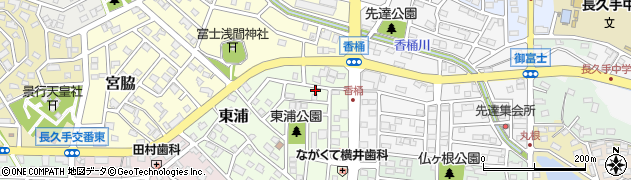 愛知県長久手市東浦305周辺の地図
