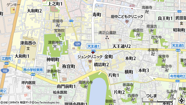 〒496-0807 愛知県津島市天王通の地図