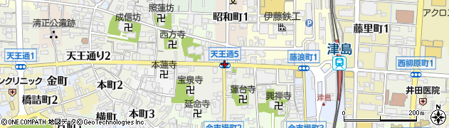 天王通５周辺の地図