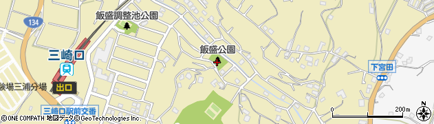 飯盛公園周辺の地図