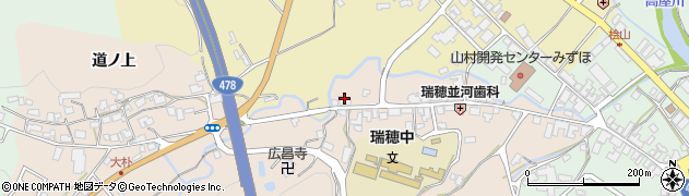京都府京丹波町（船井郡）大朴（川井戸）周辺の地図