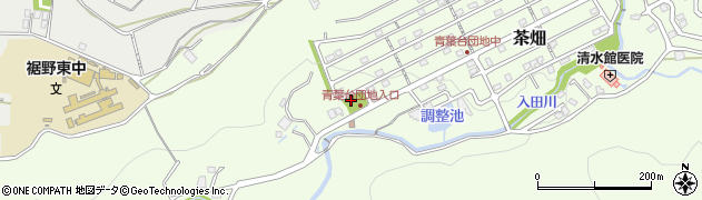 青葉台中公園周辺の地図