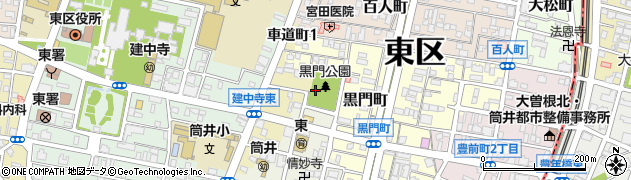 愛知県名古屋市東区車道町周辺の地図