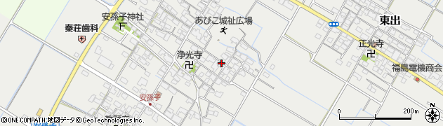 滋賀県愛荘町（愛知郡）安孫子周辺の地図