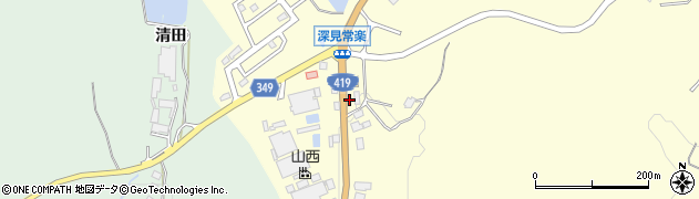 愛知県豊田市深見町（常楽）周辺の地図