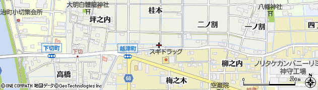愛知県津島市下切町桂本周辺の地図