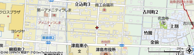 愛知県津島市立込町周辺の地図