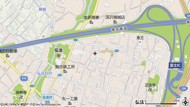 〒417-0061 静岡県富士市伝法の地図