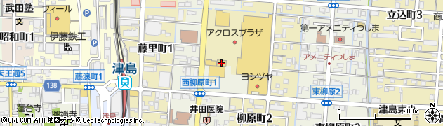 津島柳原郵便局周辺の地図