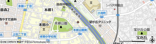 愛知県名古屋市名東区本郷1丁目88周辺の地図