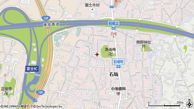 〒417-0862 静岡県富士市石坂の地図
