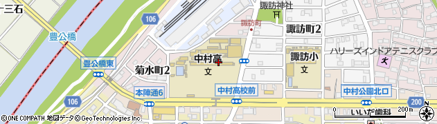 愛知県名古屋市中村区菊水町周辺の地図