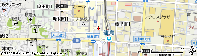 愛知県津島市藤浪町1丁目周辺の地図