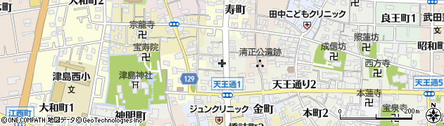 愛知県津島市池須町周辺の地図