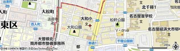 愛知県名古屋市千種区松軒周辺の地図