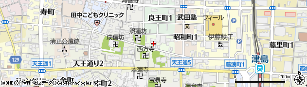 愛知県津島市宝町周辺の地図
