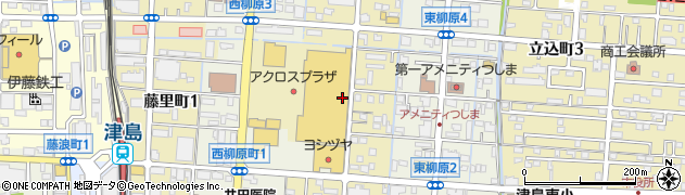 愛知県津島市柳原町周辺の地図