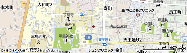 愛知県津島市中之町1周辺の地図
