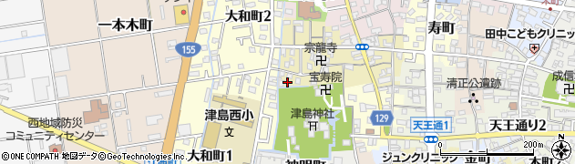 愛知県津島市中之町77周辺の地図