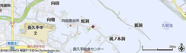 愛知県長久手市岩作（蛇洞）周辺の地図