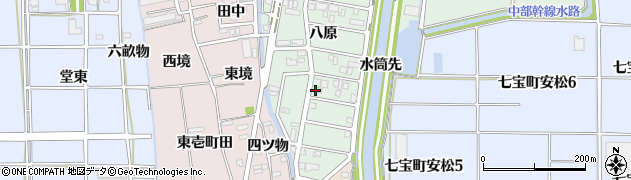 愛知県あま市篠田（八原）周辺の地図