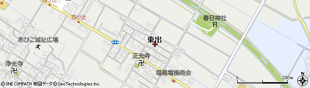 滋賀県愛荘町（愛知郡）東出周辺の地図