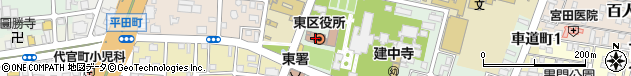 愛知県名古屋市東区周辺の地図