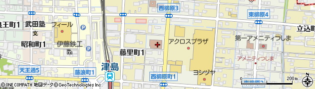 津島警察署周辺の地図